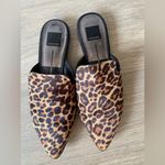 Dolce Vita calf hair leopard printed leather slides US 8.5 Black Photo 1
