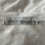 Cut Loose Shirt Womens Medium White Bell‎ Sleeve Neutral Bohemian Chic Lagenlook Photo 6