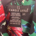 Vintage Carole Little Women's 12 Floral Long Sleeve Blouse Button Front Shirt Black Photo 2