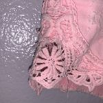 Vanilla Star Jeans Vanilla Star pink distressed lace detail jean shorts Photo 2