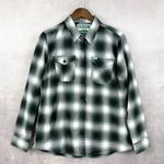 Dixxon Womens Flannel Top Large Callahan Plaid Street Grunge Heritage Overshirt Green Photo 0