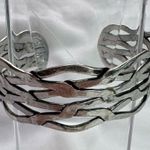 Lucky Brand Silver Tone Modern Metallics Twisted Open Cuff Bracelet Photo 4