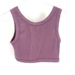 Madewell  Ribbed Lavender Cropped Crewneck Tank Top Photo 2