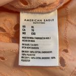 American Eagle  Pink Eyelet Puff Sleeve Peplum Top XL Cottagecore Photo 3