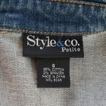 Style & Co Denim/Jean Jacket Blue Size S Petite Photo 6