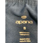 Apana  Women's Jegging Pull On Pants Elastic Waist Blue Mesh Hem Small Photo 5