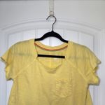 Pilcro  XS Yellow Breezy Split Back Tee Cotton Photo 3