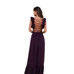 Lulus NWT  Soirée Celebration Purple Ruffle Lace Up Maxi Dress XS Photo 1