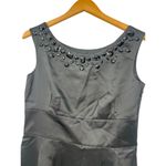 Loft NWT Ann Taylor | 6 Black Beaded Sheath Dress Satin Embellished Cocktail Photo 1