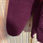 PINK - Victoria's Secret  Burgundy Half Zip Fleece Sweatshirt Pullover Jacket Large Photo 8