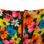 Vintage 60s Electric Yellow Pink Orange Floral Print Retro Dress large Midi Photo 5