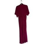 ZARA NWT LONG JACQUARD JUMPSUIT Burgundy Photo 11