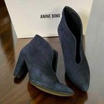 ANINE BING Authentic  suede ankle bootie heels navy Photo 0