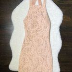 City Studios City Studio Cream Lace Halter Neck Mini Dress Photo 0