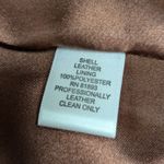 Denim And Co Brown Leather Jacket Full Zip Size Large Photo 12