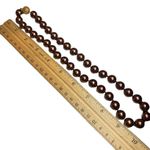 J.O.A. Vintage RIVERS Cocoa Brown Faux Pearl Beaded Single Strand Necklace 20” Photo 4