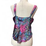 Sears & Roebuck Co Inner Most 80s Purple Paisley Print Lingerie Top Small Black Photo 2