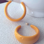 Lulus Orange open hoop earrings Photo 0