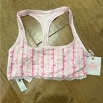 Love Shack Fancy NWT PINK X COTTON RACERBACK BRALETTE Photo 0