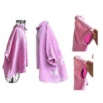 Zanana Hi Low Gauge Shirt Sz L XL Lilac Pink Distressed Button READ Photo 3