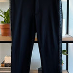 Banana Republic Mid-Rise Stretch Twill Woven Leather Side Stripe Career Dress Pa Photo 0