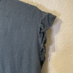 Adyson Parker  Linen Blend‎ Tiered Ruffle Pockets Mini Dress Green Size Small Photo 3