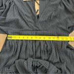 Storia Blue Tie Back Short Sleeve Flowy Cocktail Dress M Photo 9