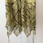 Separates by NY City Design Co. Y2k Fairy Green Brown Leaf Print Lace Top sz L Size L Photo 2
