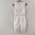 Lulus  Kenna White Crochet Lace Sleeveless Bodycon Dress MEDIUM‎ Photo 6