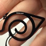 Naruto Hidden Leaf Village Logo Anime Dangle Pierced Earrings Lot Of 2 Photo 8