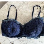 Victoria's Secret Victoria’s Secret Body By Victoria Lined Balconet Bra 36D Navy Lace Photo 0