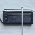 None Long Textured Wallet Navy Blue GUC Photo 10