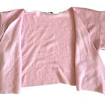 Vintage New York Shirtworks Pink Jersey Fleece Cardigan Shrug Size L Photo 4