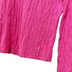 Ralph Lauren Polo Pink Cable Knit Crewneck Pullover Sweater Size M Medium Photo 3