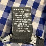 Chelsea & Theodore Gingham Blue White Floral Cotton Embroidered Dress Women's XL Photo 6