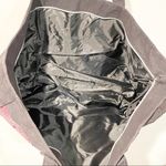 Victoria's Secret  Black Pink Sequin Stripe Tote Overnight Bag Zipper Closure Photo 3