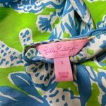 Lilly Pulitzer  Maisy Top, Limeade Biggest Fan print,  Women's S, silk tank top Photo 4