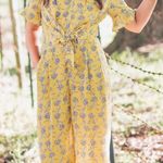 Dillard's  Yellow Floral Jumper Photo 0