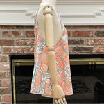 Glam orange and turquoise multipatterned eclectic top / S / Excellent condition Photo 2