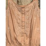 American Eagle  Outfitters AE Women's Embroidered Tank, Peach size Large Photo 1