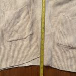 Target Women's Cream Open Front Long Sleeve Ribbed Long Cardigan Sweater Large Photo 6