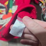 Ed Hardy WOMENS  MESH TRUE EAGLE TATTOO LONG-SLEEVE RED CROP TOP Photo 6