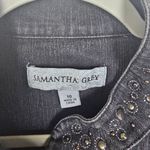 Samantha Grey Denim Jacket Women's Size 10 Black Photo 4