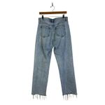 Loft  The 90s Straight Jeans Womens 4 Light Wash Patchwork Raw Hem High Rise 90s Photo 3