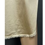 Vintage MG JCPenney Half Slip Size Small Double High Slit Antron III Nylon Tan Photo 2