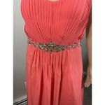 May‎ Queen Couture 10 Pink Strappy Rhinestone Accent Maxi Chiffon Formal Dress Photo 2