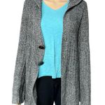 Carolyn Taylor Womens Cardigan Sweater Hooded Oversized Button Closure Medium Photo 6