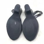 MIA Sheridan Woven Platform Pump size 7 Wedge Metallic Gray Peep Toe Photo 6