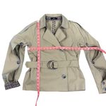 N12H Trench Jacket Women XS Tan Button Up Sleeve Boho City Chick Contemporary Photo 9