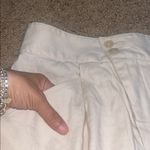 CAbi Traipse Trousers High Waist Pleated Wide Leg Relaxed Linen Pant Biscotti 2 Photo 3